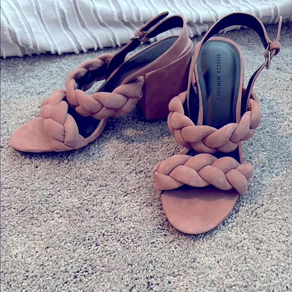 REBECCA MINKOFF Blush Braided Heels - NWOT